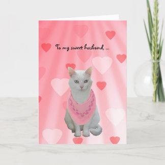 Cartes Pour Fêtes Annuelles Customizable Funny Cats Valentine for Husband