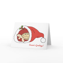 Customizable Russian Tortoise Christmas Card