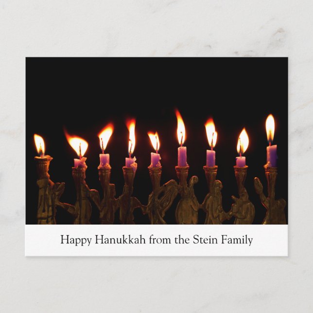 Cartes Pour Fêtes Annuelles Customized Hanukkah (Devant)
