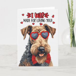 Cartes Pour Fêtes Annuelles Cute Airedale Terrier Chien Aimer Vous Valentine
