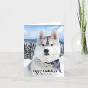 Cartes Pour Fêtes Annuelles Cute Animaux Photo Nom de famille Appartement Cart
