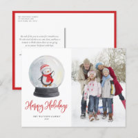 Cute aquarelle Pingouin Globe des neiges