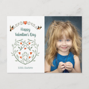 Cartes Pour Fêtes Annuelles Cute Aquarelle Valentine avec votre photo