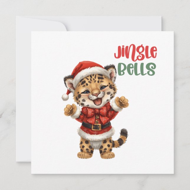 Cartes Pour Fêtes Annuelles Cute Baby Tiger cub Christmas Illustration (Devant)