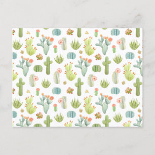 Cartes Pour Fêtes Annuelles Cute Cactus Motif