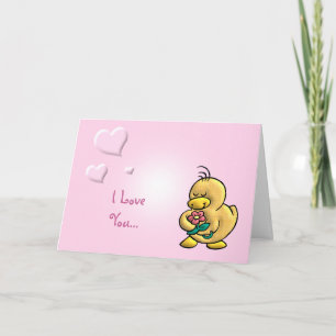 Cartes Pour Fêtes Annuelles Cute Canard Valentine