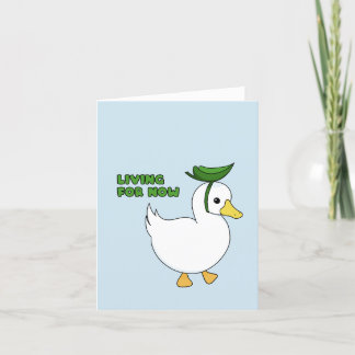 Cartes Pour Fêtes Annuelles Cute canard vivant pour maintenant