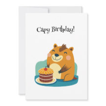 Cute Capybara Cake Anniversaire Pun Drôle