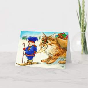 Cartes Pour Fêtes Annuelles Cute cat, Nordic troll, Christmas greeting card