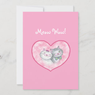 Cartes Pour Fêtes Annuelles Cute Cats in Heart Valentine's Day Card