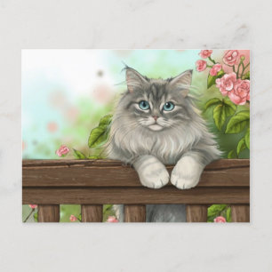 Cartes Pour Fêtes Annuelles Cute Chat Art Kitten Drôle Animal Chats