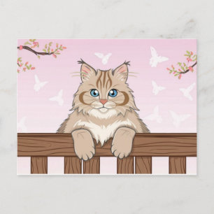 Cartes Pour Fêtes Annuelles Cute Chat Art Kitten Drôle Animal Chats