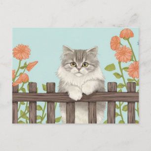 Cartes Pour Fêtes Annuelles Cute Chat Art Kitten Drôle Animal Chats
