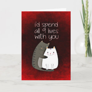 Cartes Pour Fêtes Annuelles Cute chats Love Card