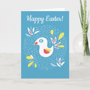Cartes Pour Fêtes Annuelles Cute Chicken In Spring Abstract