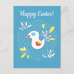 Cartes Pour Fêtes Annuelles Cute Chicken In Spring Abstract