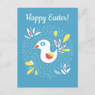Cartes Pour Fêtes Annuelles Cute Chicken In Spring Abstract
