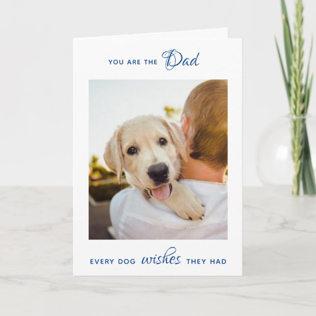 Cartes Pour Fêtes Annuelles Cute Chien Chien Papa Animal de compagnie Photo Fê (Devant)