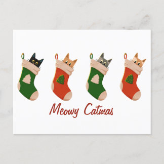 Cartes Pour Fêtes Annuelles Cute Christmas cat greetings