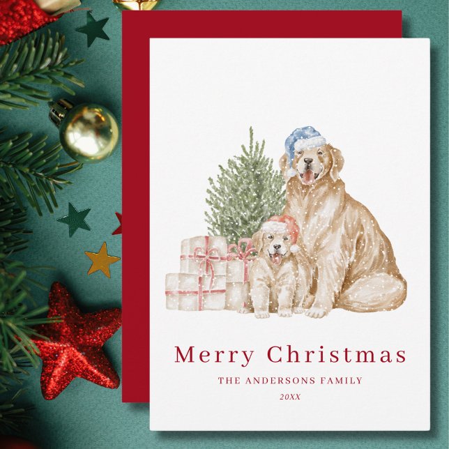 Cartes Pour Fêtes Annuelles Cute Christmas dogs Christmas (Créateur téléchargé)
