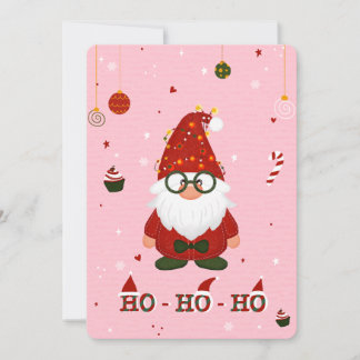 Cartes Pour Fêtes Annuelles Cute Christmas Gnome Holiday Card