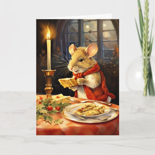 Cartes Pour Fêtes Annuelles Cute Christmas Mouse  (Devant)