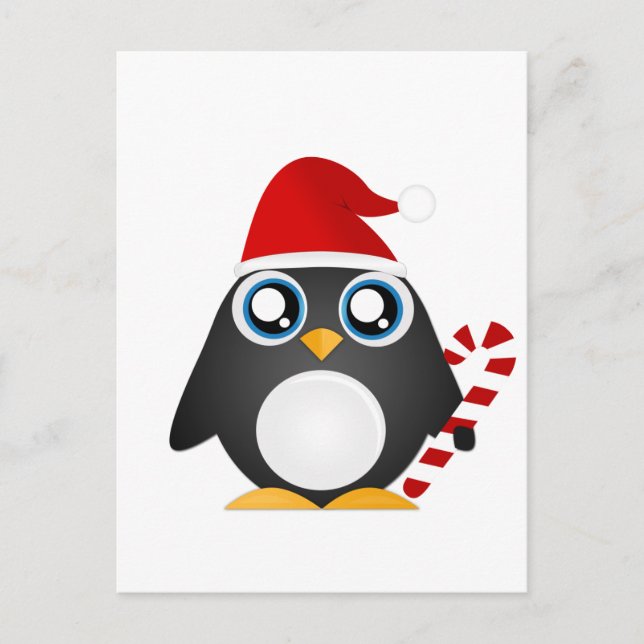 Cartes Pour Fêtes Annuelles Cute Christmas Penguin (Devant)