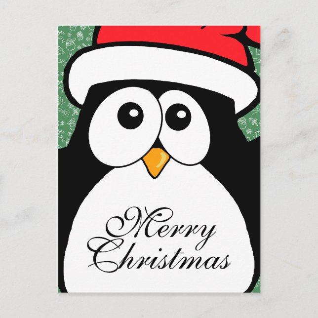 Cartes Pour Fêtes Annuelles Cute Christmas Penguin (Devant)