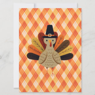 Cartes Pour Fêtes Annuelles Cute, classique/vintage Thanksgiving Turquie
