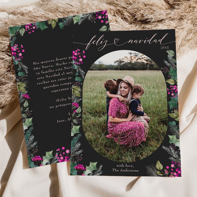 Cartes Pour Fêtes Annuelles Cute Dark Feliz Navidad (Créateur téléchargé)