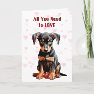 Cartes Pour Fêtes Annuelles Cute Doberman Chien Chien Chien Chien Chien Tout C