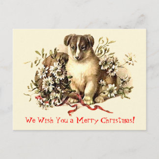 Cartes Pour Fêtes Annuelles Cute Dog Merry Christmas Cards and Postcards
