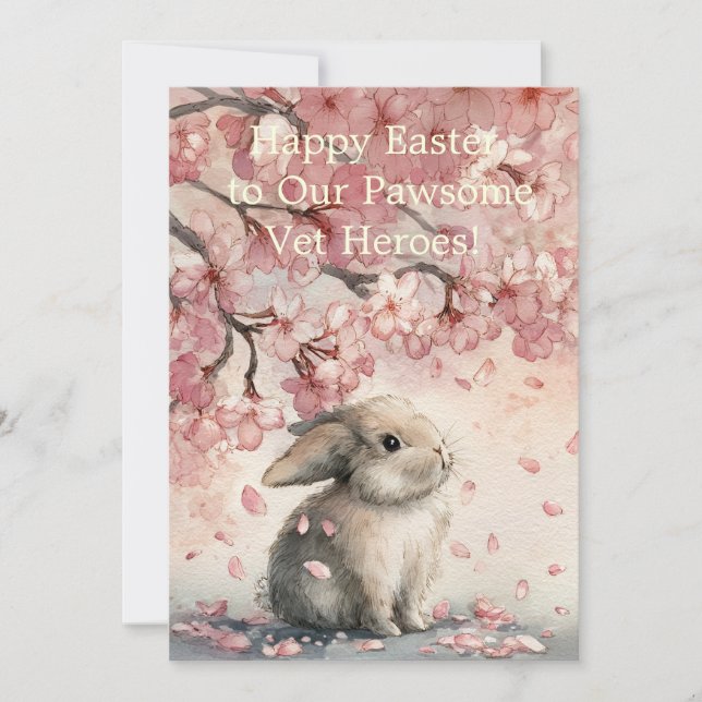 Cartes Pour Fêtes Annuelles Cute Easter Card for Veterinary Personal (Devant)