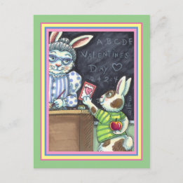 CARTES POUR FÊTES ANNUELLES CUTE ENSEIGNANT'S PET, APPLE & VALENTINE BUNNY RAB