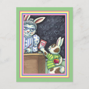 CARTES POUR FÊTES ANNUELLES CUTE ENSEIGNANT'S PET, APPLE & VALENTINE BUNNY RAB