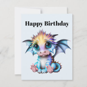 Cartes Pour Fêtes Annuelles Cute et adorable Kawaii Baby Dragon
