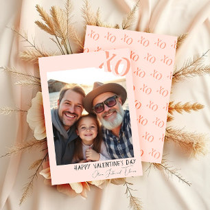 Cartes Pour Fêtes Annuelles Cute famille Valentine rose XO