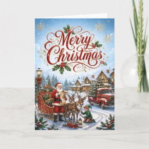 Cartes Pour Fêtes Annuelles Cute Ferrier Client Appréciation Entreprise Hiver