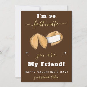Cartes Pour Fêtes Annuelles Cute Fortune Cookies Friend Valentine's Day Brown