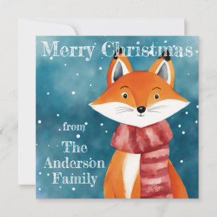 Cartes Pour Fêtes Annuelles Cute Fox
