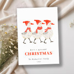Cartes Pour Fêtes Annuelles Cute Funny Red Winter Quacking Christmas Canards<br><div class="desc">Si vous avez besoin d'une personnalisation supplémentaire,  n'hésitez pas à m'envoyer un message sur yellowfebstudio@gmail.com .</div>