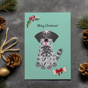 Cartes Pour Fêtes Annuelles Cute Girl Shih Tzu Chien Personnalisable