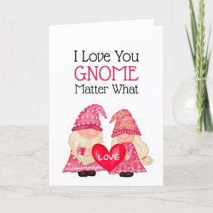 Cartes Pour Fêtes Annuelles Cute Gnome Valentine Love Heart