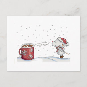 Cartes Pour Fêtes Annuelles Cute hand drawn mouse design for Christmas