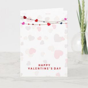 Cartes Pour Fêtes Annuelles Cute Harts On Strings Happy Valentines Day