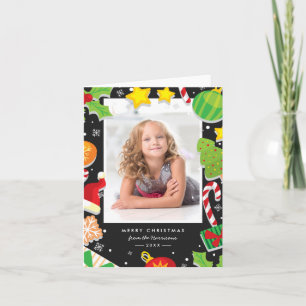 Cartes Pour Fêtes Annuelles Cute Holly Berry Joyeux cadre photo de Noël