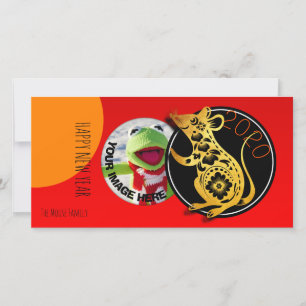 Cartes Pour Fêtes Annuelles Cute Humorous Rat Year Paper cut Add Your Photo RC