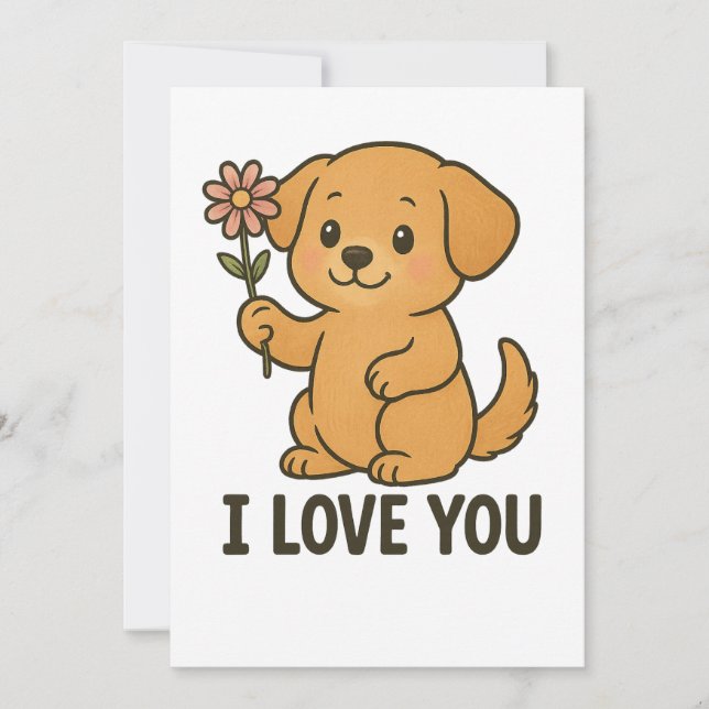Cartes Pour Fêtes Annuelles Cute I Love You  (Devant)
