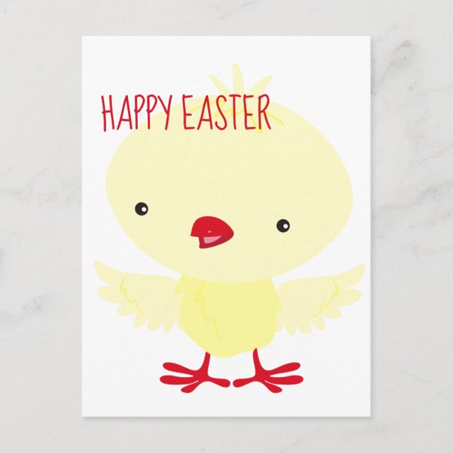 Cartes Pour Fêtes Annuelles Cute Jaune Canard | Pâques (Devant)