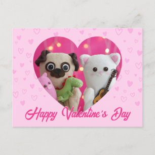 Cartes Pour Fêtes Annuelles Cute Kawaii Pink Pastel Hearts Saint Valentin